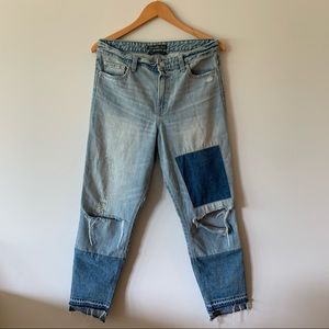 Abercrombie Patchwork Girlfriend Jeans